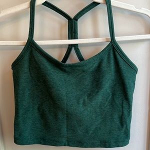 Beyond Yoga Spacedye Green Cropped Tank Top Size Small